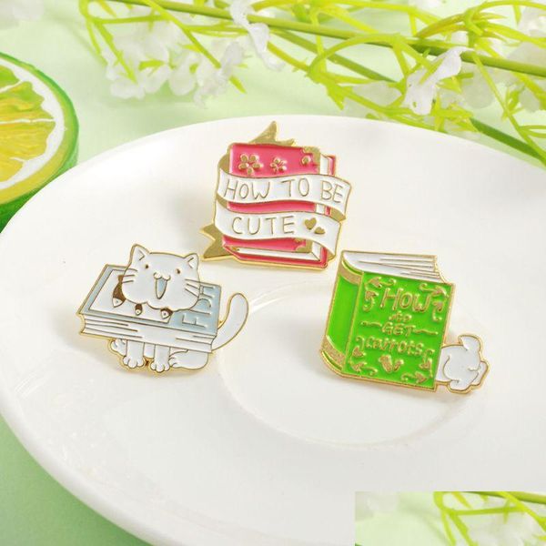 pins brooches gold plated letter book cat brooches 3pcs set cartoon enamel badges fashion alloy pin jewelry gift drop delivery dhmqf, Gray
pins brooches gold plated letter book cat brooches 3pcs set cartoon enamel badges fashion alloy pin jewelry gift drop delivery dhmqf, Gray