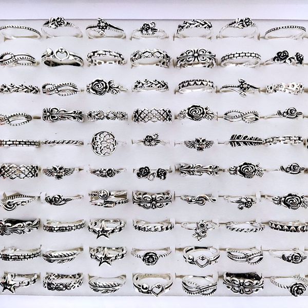 band bulk lots 100pcs antique silver plated multi styles for women vintage ladies flower fashion finger retro jewelry 221125
band bulk lots 100pcs antique silver plated multi styles for women vintage ladies flower fashion finger retro jewelry 221125