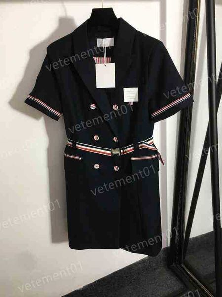 designer womens dresses t..b white black safety buckle striped webbing slim fit short sleeve suit dress women luxury summer party dresses 09, Black;gray
designer womens dresses t..b white black safety buckle striped webbing slim fit short sleeve suit dress women luxury summer party dresses 09, Black;gray