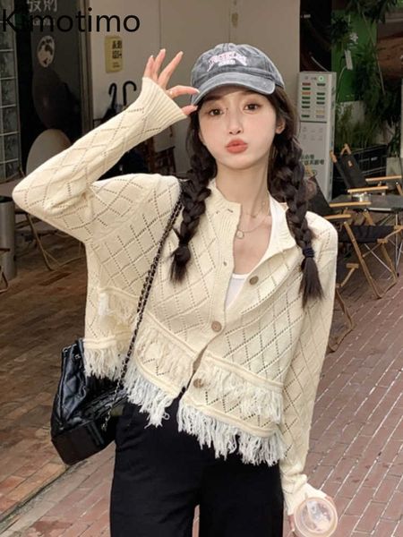 women's sweaters kimotimo tassel knitted cardigan 2022 autumn hollow long sleeve sweater coat korean style sweet gentle design cardigan, White;black
women's sweaters kimotimo tassel knitted cardigan 2022 autumn hollow long sleeve sweater coat korean style sweet gentle design cardigan, White;black