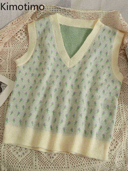 women's sweaters kimotimo floral sweater vest women 2022 new v neck sleeveless knit pullover korean fashion printed slim all match y2k, White;black
women's sweaters kimotimo floral sweater vest women 2022 new v neck sleeveless knit pullover korean fashion printed slim all match y2k, White;black