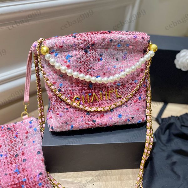 women tweed quilted 22 shopping bags with bead handle chain gilded gold letter totes crossbody coins purse fall winter outdoor large capacit
women tweed quilted 22 shopping bags with bead handle chain gilded gold letter totes crossbody coins purse fall winter outdoor large capacit