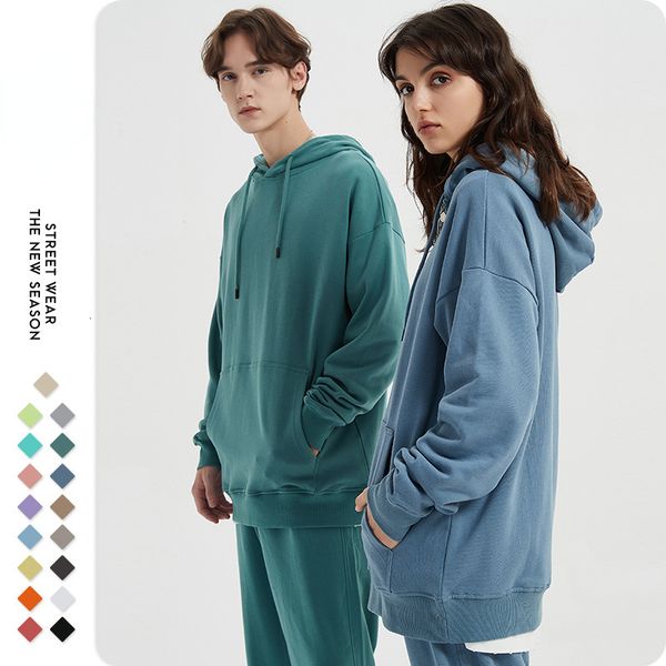men's jackets autumn 350g terry fashion solid color sweater loose cotton pullover thin section hooded couple women pullovers 221128, Black;brown
men's jackets autumn 350g terry fashion solid color sweater loose cotton pullover thin section hooded couple women pullovers 221128, Black;brown