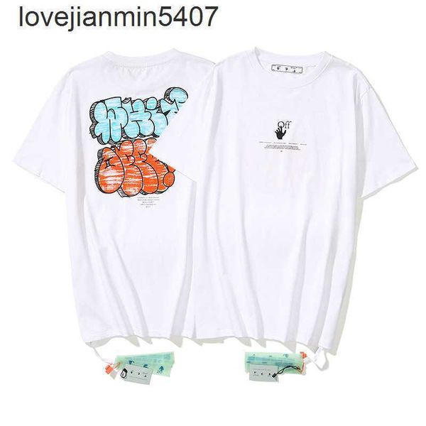 popular logo women's t-shirt shop 80% wholesale and retail 2023 summer off fashion cartoon letters casual loose short sleeve men's, White
popular logo women's t-shirt shop 80% wholesale and retail 2023 summer off fashion cartoon letters casual loose short sleeve men's, White