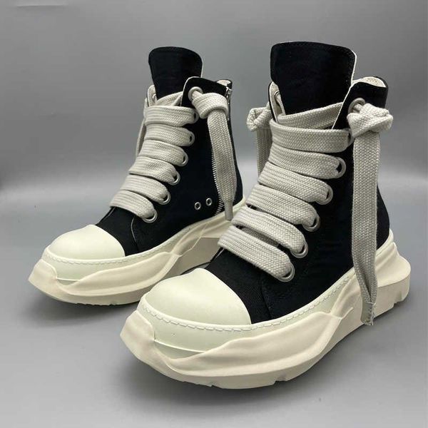 rick original canvas shoes thick sole jumbo shoeslace drk women sports shoes owens male sneakers shdw lace-up women's sneaker with ohnf, Black 
rick original canvas shoes thick sole jumbo shoeslace drk women sports shoes owens male sneakers shdw lace-up women's sneaker with ohnf, Black