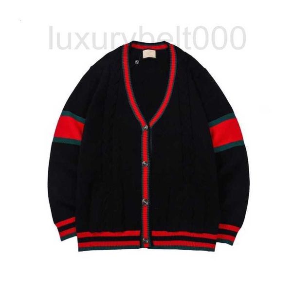 men's sweaters designer red and green striped black knitted cardigan for men women the same fashion trend lovers high street v-neck swe, White;black
men's sweaters designer red and green striped black knitted cardigan for men women the same fashion trend lovers high street v-neck swe, White;black