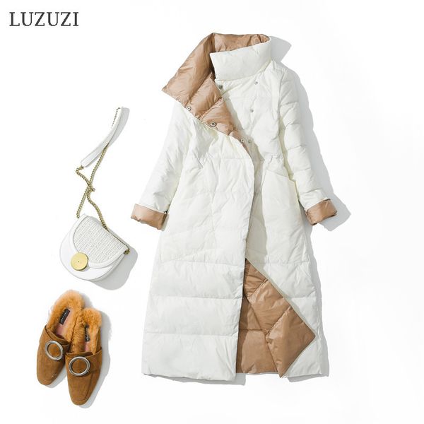 women's down parkas luzuzi women double sided down long jacket winter turtleneck white duck down coat double breasted warm parkas snow, Black
women's down parkas luzuzi women double sided down long jacket winter turtleneck white duck down coat double breasted warm parkas snow, Black