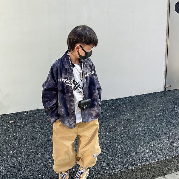 kids shirts boys' autumn long sleeve coat korean fashion outerwear 1171 221125, White;black