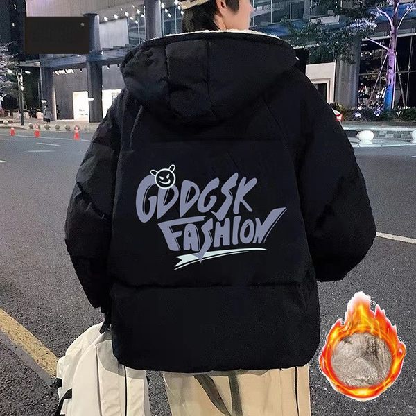 Cotton padded clothes for men in winter velvet thickened warm male students loose fashion teenagers, Black
Cotton padded clothes for men in winter velvet thickened warm male students loose fashion teenagers, Black