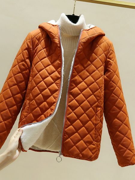 women's down parkas winter clothing fashion metal zipper hooded plaid cotton coat thickened stand collar jacket thick 221125, Black
women's down parkas winter clothing fashion metal zipper hooded plaid cotton coat thickened stand collar jacket thick 221125, Black