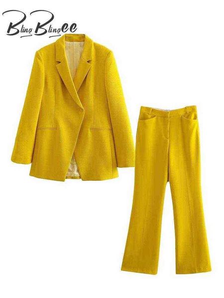 blingblingee 2022 spring women slim blazer suits oil style single button jacket jackets long flare pants female yellow 2 piece sets j220813, White;black
blingblingee 2022 spring women slim blazer suits oil style single button jacket jackets long flare pants female yellow 2 piece sets j220813, White;black