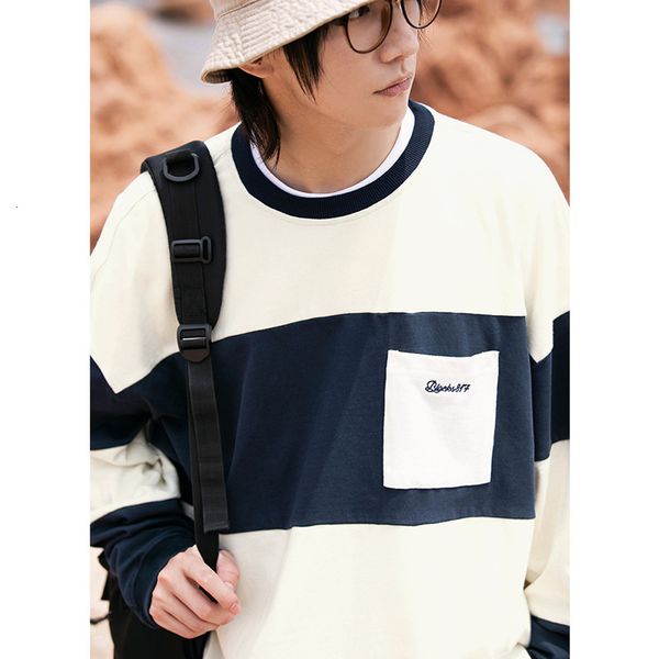 men's jackets streetwear men fashion vintage splicing stripe round neck pure cotton navy sweater recreational loose long sleeve blouse, Black;brown
men's jackets streetwear men fashion vintage splicing stripe round neck pure cotton navy sweater recreational loose long sleeve blouse, Black;brown