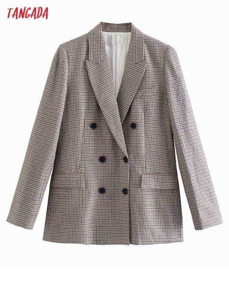 suit tangada women plaid blazer jacket vintage notched collar pocket 2021 fashi, White;black
suit tangada women plaid blazer jacket vintage notched collar pocket 2021 fashi, White;black