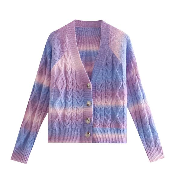 women s knits tees autumn and winter tie dye knitted cardigan loose sweater coat 221125, White
women s knits tees autumn and winter tie dye knitted cardigan loose sweater coat 221125, White