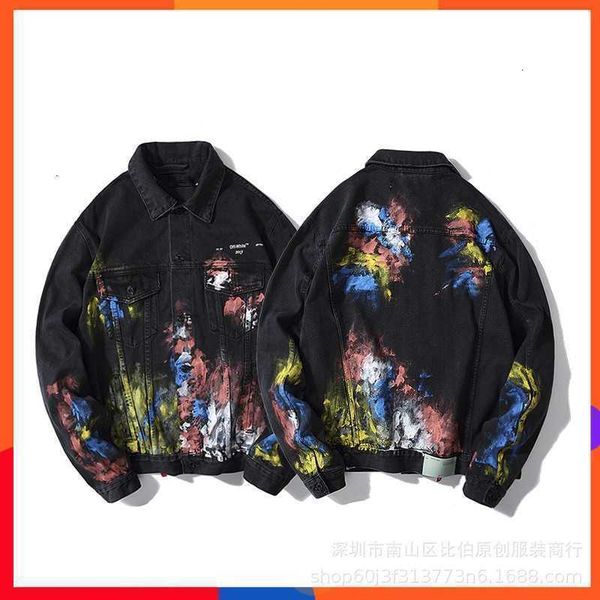 men's jacket autumn and winter offs styles style ow hand painted graffiti fireworks splash ink to destroy old jeans casual, Black;brown
men's jacket autumn and winter offs styles style ow hand painted graffiti fireworks splash ink to destroy old jeans casual, Black;brown