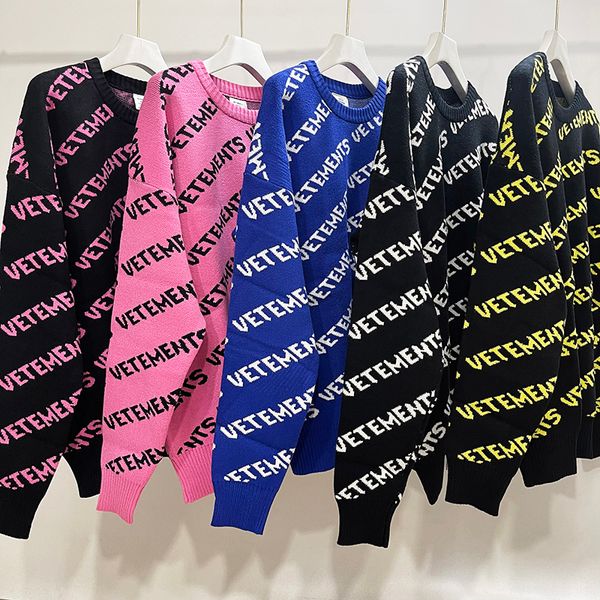 men's sweaters vetements knit sweaters full printed letter men women 1 1 oversized wool pullovers 221128, White;black
men's sweaters vetements knit sweaters full printed letter men women 1 1 oversized wool pullovers 221128, White;black