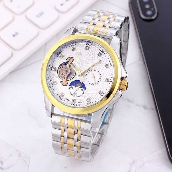 watches luxury designer large flywheel five stitches automatic mechanical watch sport wristwatch wristwatches steel belt, Slivery;black
watches luxury designer large flywheel five stitches automatic mechanical watch sport wristwatch wristwatches steel belt, Slivery;black