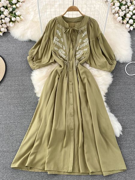 casual dresses summer retro temperament embroidered vneck singlebreasted loose dress female elegant large swing vestidos women d1575 221126, Black;gray
casual dresses summer retro temperament embroidered vneck singlebreasted loose dress female elegant large swing vestidos women d1575 221126, Black;gray