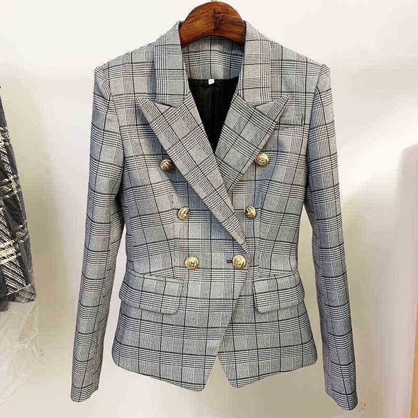 suit high street 2022 designer jacket women classic plaid slim fitting d, White;black
suit high street 2022 designer jacket women classic plaid slim fitting d, White;black