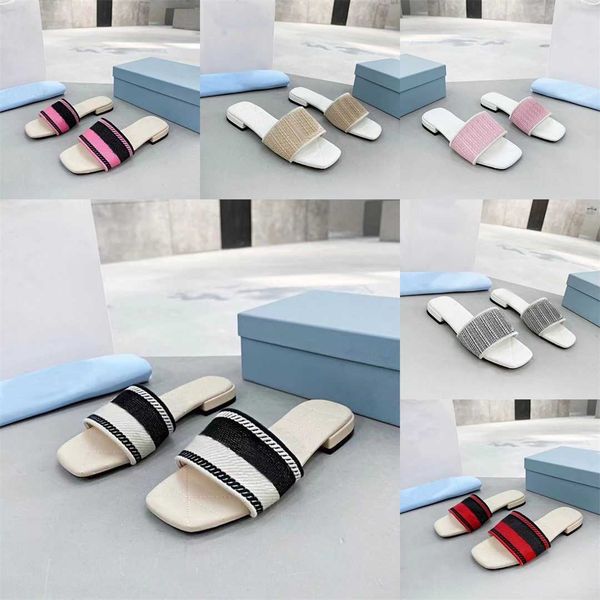 prad designer women slippers embroidered fabric slipper luxury summer slippers quilted nappa insole leather sole indoor shoes flat slide ye0, Black
prad designer women slippers embroidered fabric slipper luxury summer slippers quilted nappa insole leather sole indoor shoes flat slide ye0, Black