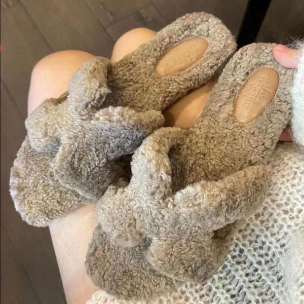 designers women soft slippers woolskin sheepskin insole slides winter luxury plush fur oran sandals rubber sole flat slipper h659 ioiaj, Black
designers women soft slippers woolskin sheepskin insole slides winter luxury plush fur oran sandals rubber sole flat slipper h659 ioiaj, Black