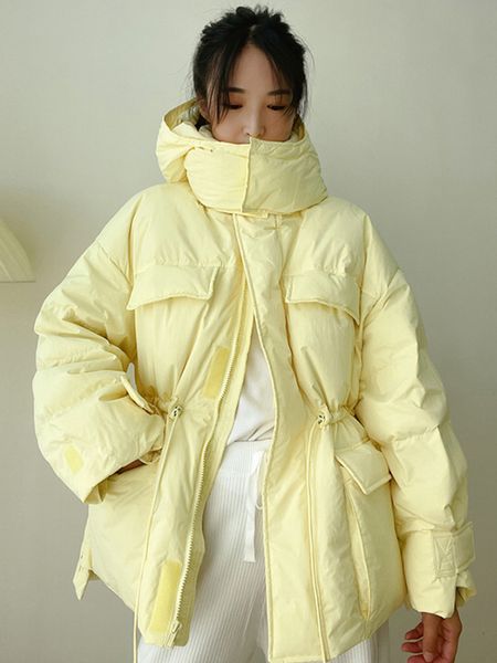 women's down parkas ftlzz winter hooded light feather warm jacket women 90% duck down thick coat irregular fluffy puffer outwear drawco, Black
women's down parkas ftlzz winter hooded light feather warm jacket women 90% duck down thick coat irregular fluffy puffer outwear drawco, Black