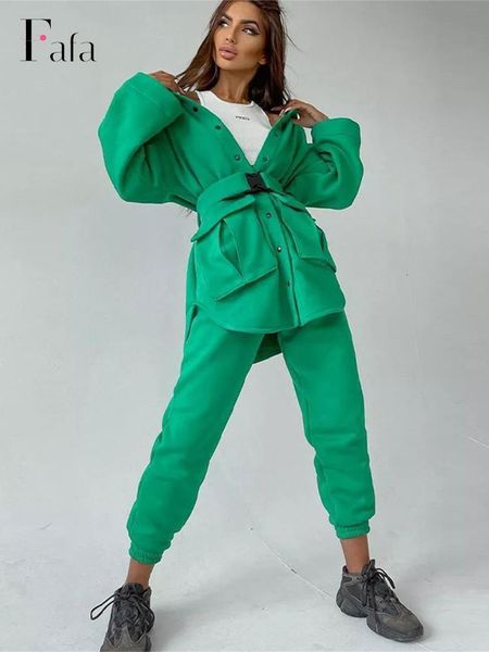 women s two piece pants women casual sweatshirt with belt set fleece lapel button coats and suit loose thick warm streetwear outfits 221125, White
women s two piece pants women casual sweatshirt with belt set fleece lapel button coats and suit loose thick warm streetwear outfits 221125, White