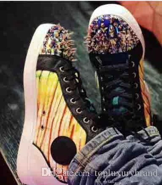 red bottomed christians colorful spikes pik pik shoes men women high-mixed studded studs casual shoes flat genuine leat kpy, Black
red bottomed christians colorful spikes pik pik shoes men women high-mixed studded studs casual shoes flat genuine leat kpy, Black