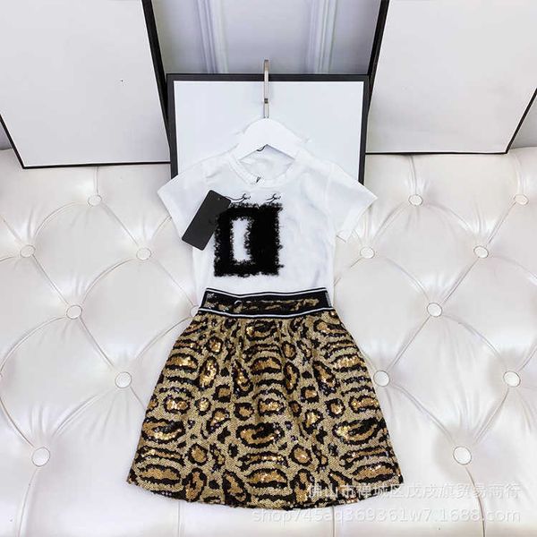 designer clothing sets girls spring summer pullover t-shirt sequin leopard print skirt fresh celebrity style fashion atmosphere two-piece se, White
designer clothing sets girls spring summer pullover t-shirt sequin leopard print skirt fresh celebrity style fashion atmosphere two-piece se, White