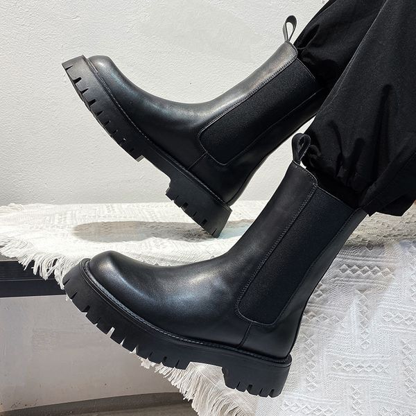 boots men's luxury fashion chimney boots high original leather shoes cowboy platform boot stage nightclub dress long botas 221128, Black
boots men's luxury fashion chimney boots high original leather shoes cowboy platform boot stage nightclub dress long botas 221128, Black