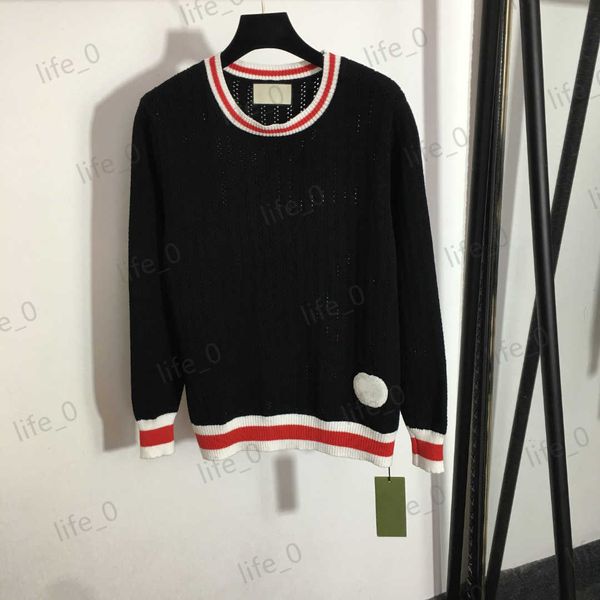 branded women sweater striped round neck pullover cardigan hollow long sleeve thin knitwear fashion designer womens sweaters 1970, White;black
branded women sweater striped round neck pullover cardigan hollow long sleeve thin knitwear fashion designer womens sweaters 1970, White;black