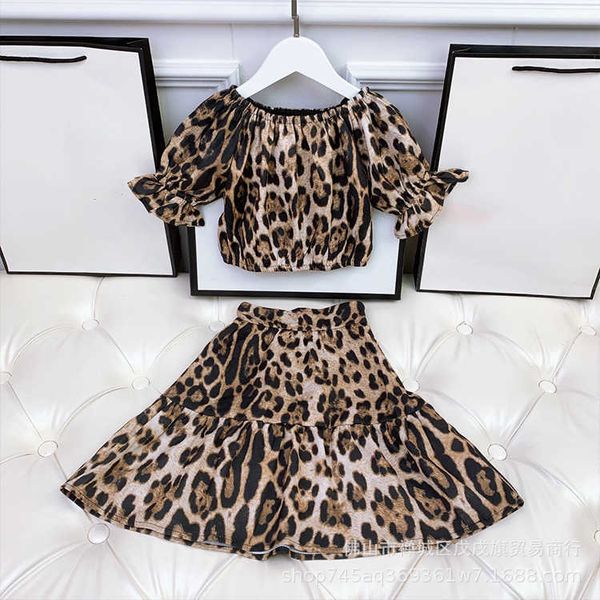 designer clothing sets spring summer girls sweet leopard print pullover skirt bubble sleeve short with elastic temperament two-piece set, White
designer clothing sets spring summer girls sweet leopard print pullover skirt bubble sleeve short with elastic temperament two-piece set, White