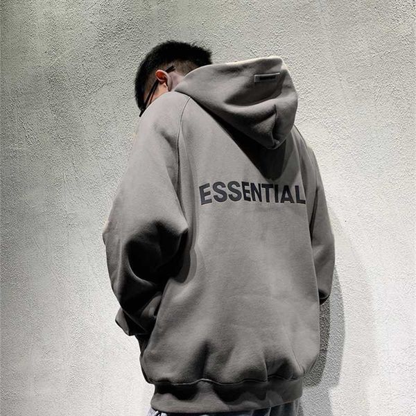 hoodies hweatshirts autumn and winter new essentials double line letter coat men women fashion br fog hooded sweater couple, Black