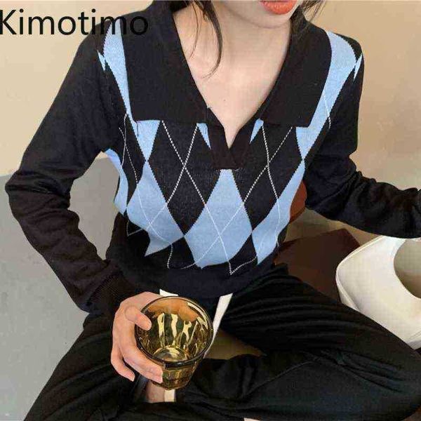 women's sweaters kimotimo argyle sweater women turndown collar long sleeve color adjustment sweater korean autumn allmatch halloween sw, White;black
women's sweaters kimotimo argyle sweater women turndown collar long sleeve color adjustment sweater korean autumn allmatch halloween sw, White;black