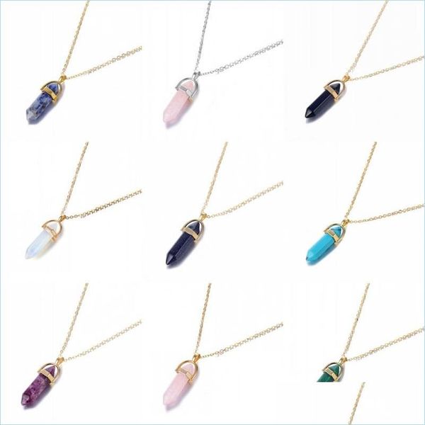 pendant necklaces fashion hexagonal column quartz necklaces pendants gold chain natural stone crystal pendant necklace for w dhgarden dhrxp, Silver
pendant necklaces fashion hexagonal column quartz necklaces pendants gold chain natural stone crystal pendant necklace for w dhgarden dhrxp, Silver