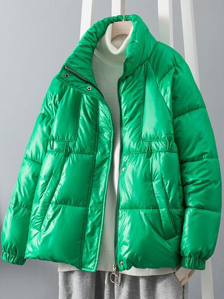 women's down parkas winter down coat women casual thick padded jacket korean fashion solid outerwear female loose warm parka green coat, Black
women's down parkas winter down coat women casual thick padded jacket korean fashion solid outerwear female loose warm parka green coat, Black