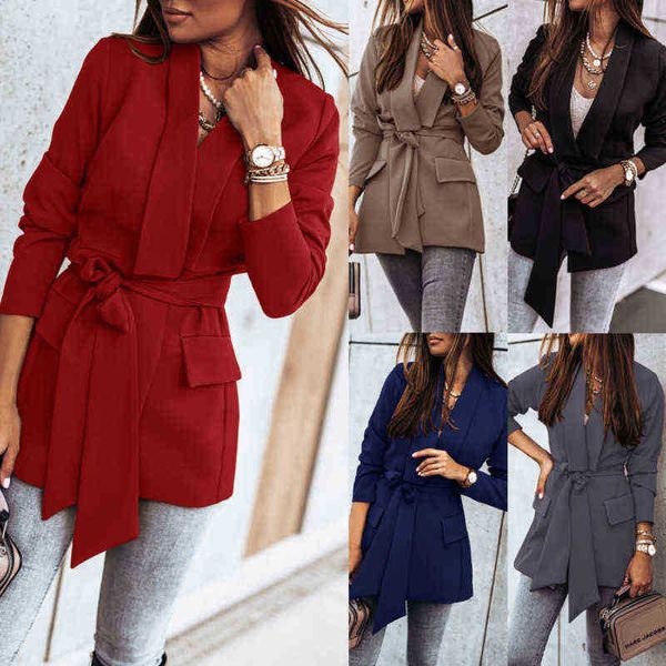 long sleeves casual solid color blazer women spring autumn turn down collar fashion slim office elegant streetwear chic jackets j220813, White;black
long sleeves casual solid color blazer women spring autumn turn down collar fashion slim office elegant streetwear chic jackets j220813, White;black