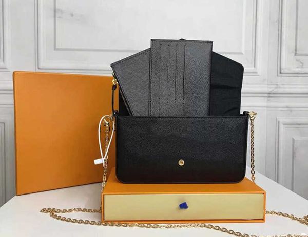 3pcs set genuine leather women classic pochette felicie bag luxury designer handbag handbags shoulder handbag clutch tote messenger p
3pcs set genuine leather women classic pochette felicie bag luxury designer handbag handbags shoulder handbag clutch tote messenger p