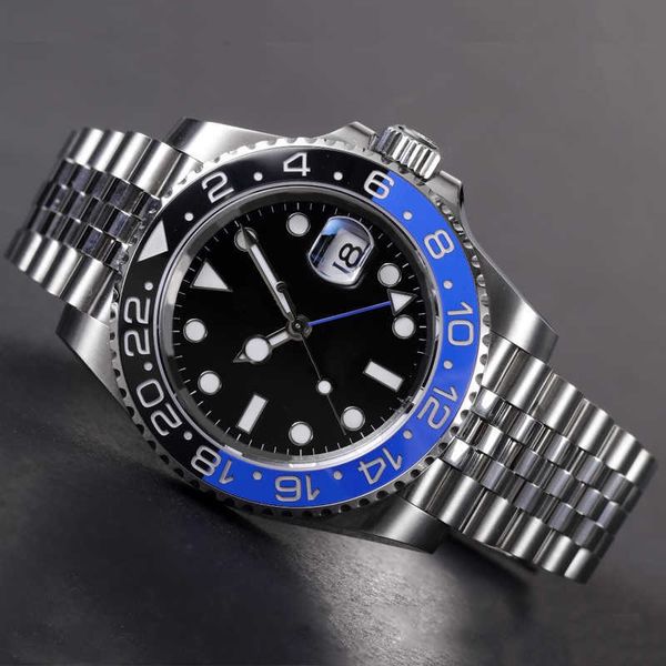 watches watch gmt 40mm automatic mechanical pepsi cola ceramic ring blue stainless steel strap folding buckle montre de luxe, Silver
watches watch gmt 40mm automatic mechanical pepsi cola ceramic ring blue stainless steel strap folding buckle montre de luxe, Silver