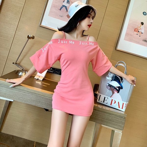 casual dresses korean slash neck letter print shortsleeved dress solid color mini dress 221126, Black;gray
casual dresses korean slash neck letter print shortsleeved dress solid color mini dress 221126, Black;gray