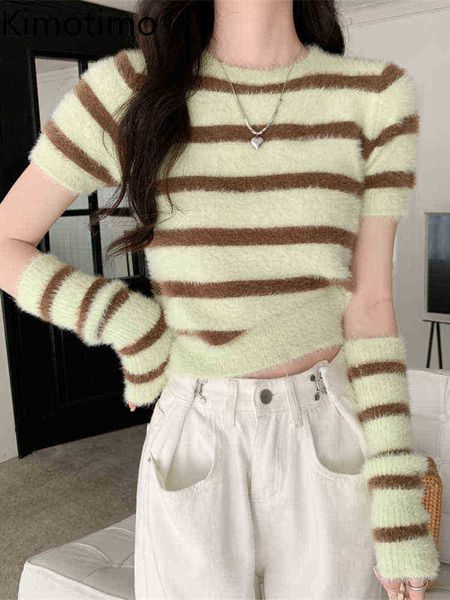 women's sweaters kimotimo striped plush knitted women 2022 new round neck slim short sweaters korean chic sleeves design fashion pullo, White;black
women's sweaters kimotimo striped plush knitted women 2022 new round neck slim short sweaters korean chic sleeves design fashion pullo, White;black