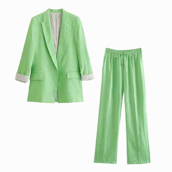 xikom 2021 women two piece set vintage green cotton linen office lady blazer jacket female fashion slim high waist pants suits j220813, White;black
xikom 2021 women two piece set vintage green cotton linen office lady blazer jacket female fashion slim high waist pants suits j220813, White;black