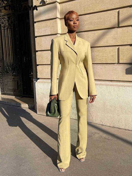 cm yaya elegant women laze up back blazer and wide blowjob flare pants suit street in female two 2 piece outfits tracksuit j220813, White;black
cm yaya elegant women laze up back blazer and wide blowjob flare pants suit street in female two 2 piece outfits tracksuit j220813, White;black