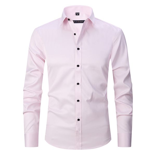 European and American trend men's multi-color stretch shirt formal dress men's long-sleeved crossover men's fashion top slim solid color, Purple 
European and American trend men's multi-color stretch shirt formal dress men's long-sleeved crossover men's fashion top slim solid color, Purple