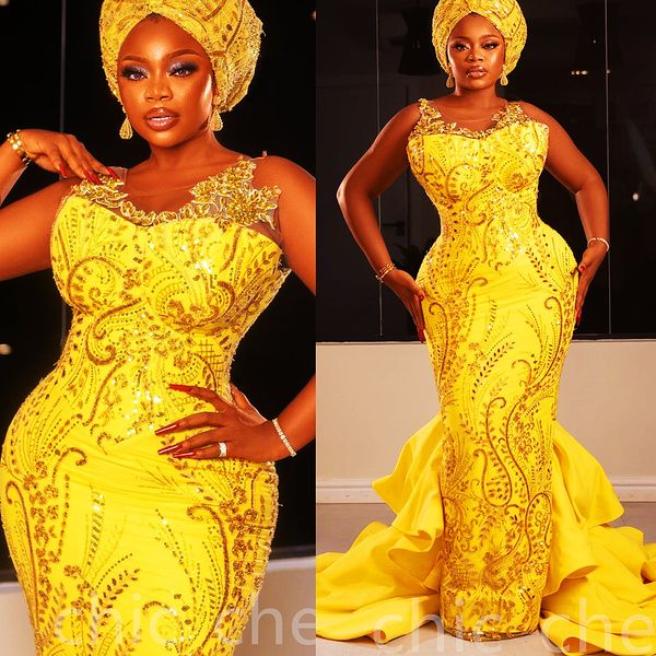 2022 arabic aso ebi mermaid yellow prom dresses lace beaded crystals evening formal party second reception birthday engagement gowns dress z, Black
2022 arabic aso ebi mermaid yellow prom dresses lace beaded crystals evening formal party second reception birthday engagement gowns dress z, Black