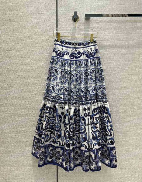 designer womens skirt dress blue cotton poplin printed fabric blue and white porcelain enamel skirt luxury summer party dresses 0912, Black
designer womens skirt dress blue cotton poplin printed fabric blue and white porcelain enamel skirt luxury summer party dresses 0912, Black