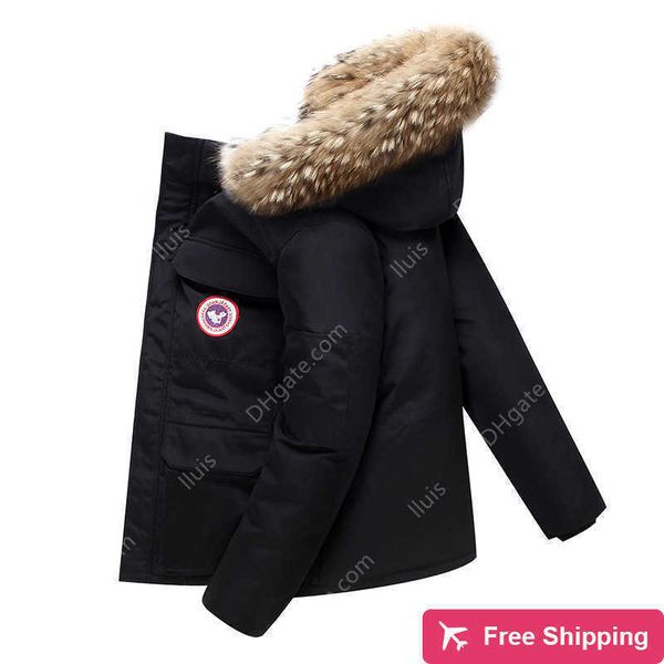 2023 designer winter lovers down jacket men's and women's medium length trend thickened small fur collar work clothes hoodie coat, Black
2023 designer winter lovers down jacket men's and women's medium length trend thickened small fur collar work clothes hoodie coat, Black