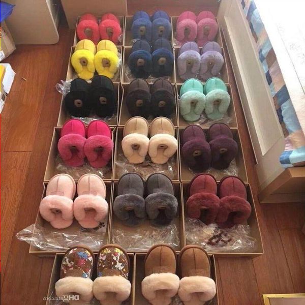 2022 wgg warm cotton slippers men and womens boots snow boots designer indoor slipper boot ulrpg, Black