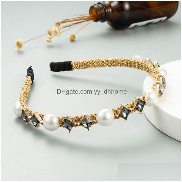 headbands colorf geometric crystal headband for woman elegant gem diamond simated pearl beaded hairband bride wedding headwear drop dherk, Silver
headbands colorf geometric crystal headband for woman elegant gem diamond simated pearl beaded hairband bride wedding headwear drop dherk, Silver