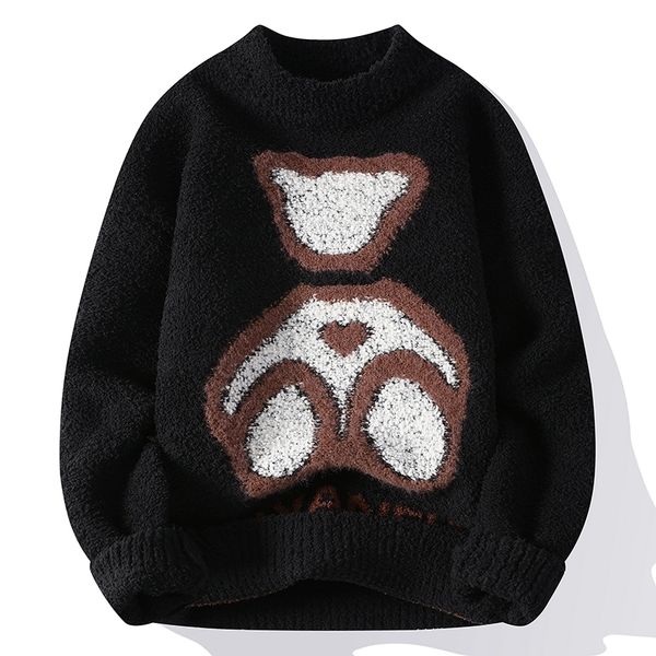men's sweaters cute bear y2k harajuku kawaii retro cute o neck pullover warm loose sweatshirt women men fall knitted couple sweaters 22, White;black
men's sweaters cute bear y2k harajuku kawaii retro cute o neck pullover warm loose sweatshirt women men fall knitted couple sweaters 22, White;black